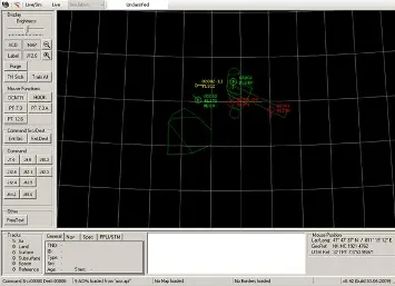 Screenshot der taktischen Lagedarstellung des Link 16-Gateways.
